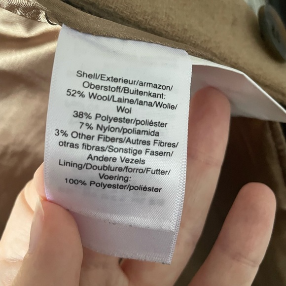 DKNY Camel Wool Blend Longline Coat Size XL - Picture 11 of 14